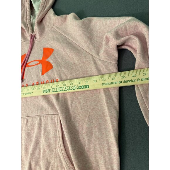 Under Armour Womens Pink Hoodie XL Loose Fit Long Sleeve Sweatshirt With Kangaro - Picture 4 of 6